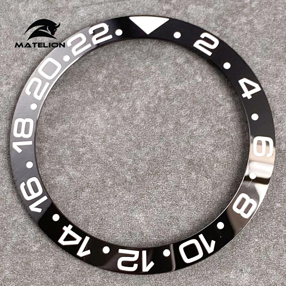MATELION 38 мм керамический сплав часы безель вставка кольцо наклонная посадка 40 — фото 46
