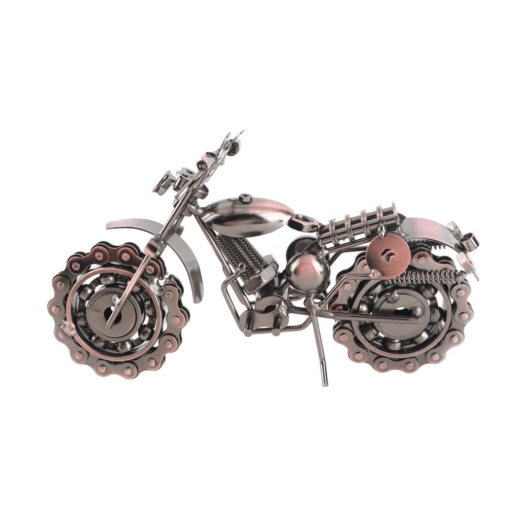 Motorcycle Toy Model Metallic Antique Texture Sturdy Smoothing Metal Motorcycle for Kids Decoration