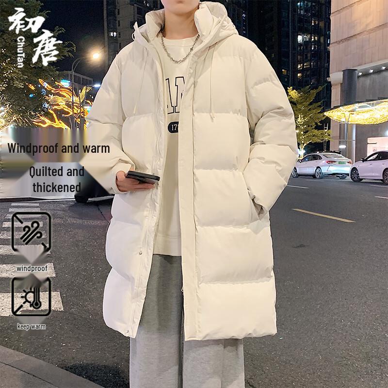 

Unisex Korean Style Mid-Length Padded Winter Jacket L