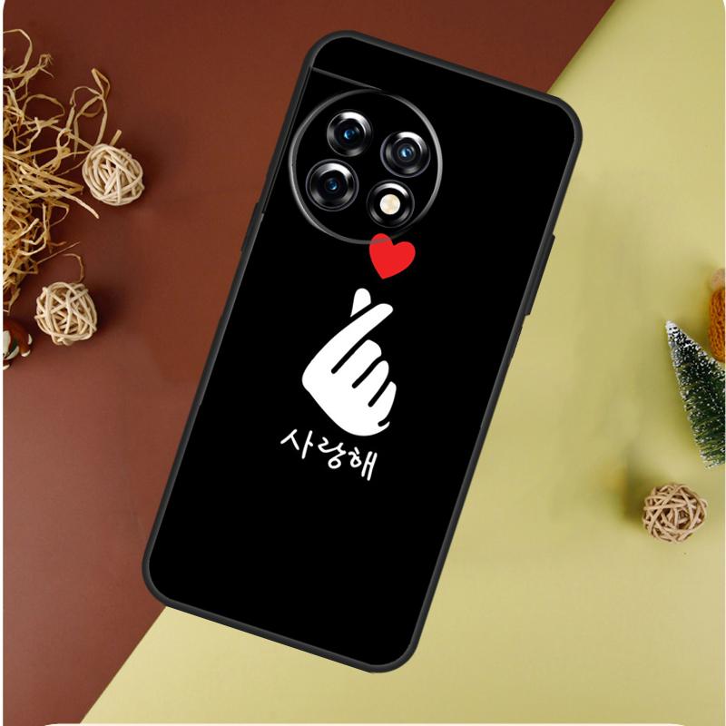 Kpop Finger Heart For OnePlus 13 13R 12 12R 11 9 10 Pro 8T 9RT 10T 10R N20 N30 Nord CE 2 3 4 Lite Phone Case