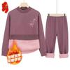 Women's Thickened Velvet Lined Thermal Underwear Set for Middle-Aged & Elderly