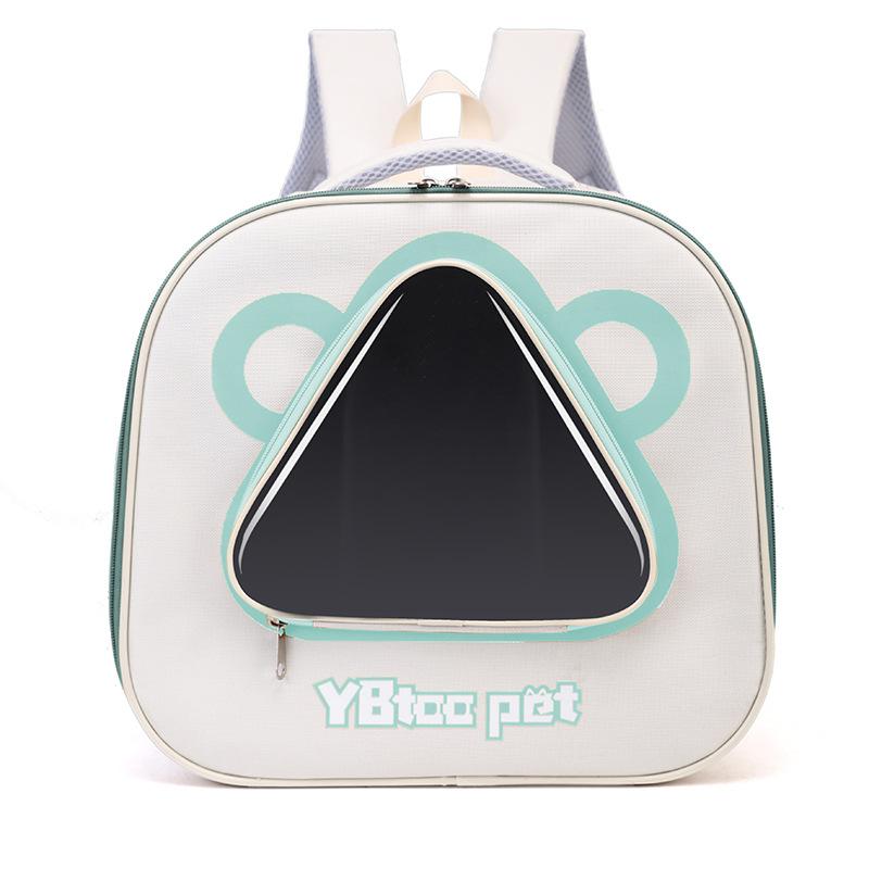 Katzenrucksack zum Ausgehen Tragbar Doppelschulter-Katzenbeutel Haustier-Schulranzen Transparent Große Kapazität Sommer Atmungsaktiv Hundetaschen