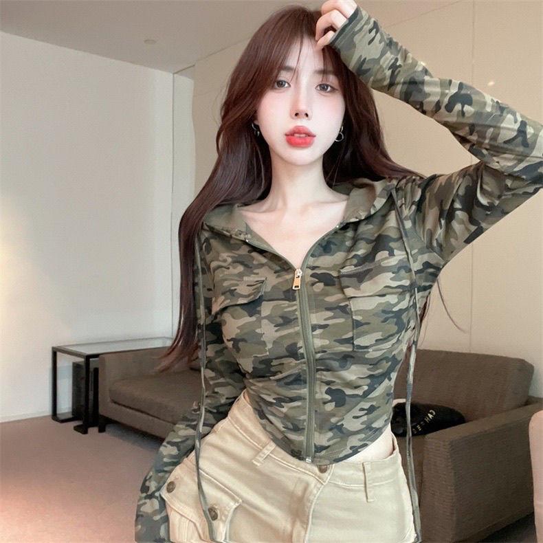 

Футболки для велоспорта в стиле ретро для женщин, топы на молнии, спортивная уличная одежда с длинным рукавом для девочек, топы Y2K, топы для активного спорта L