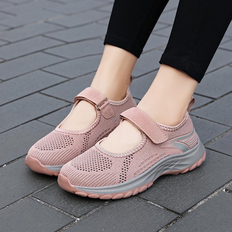 Foot health Leap month elderly shoes women's summer breathable mesh shoes large size mother middle-aged and elderly comfortable walking shoes