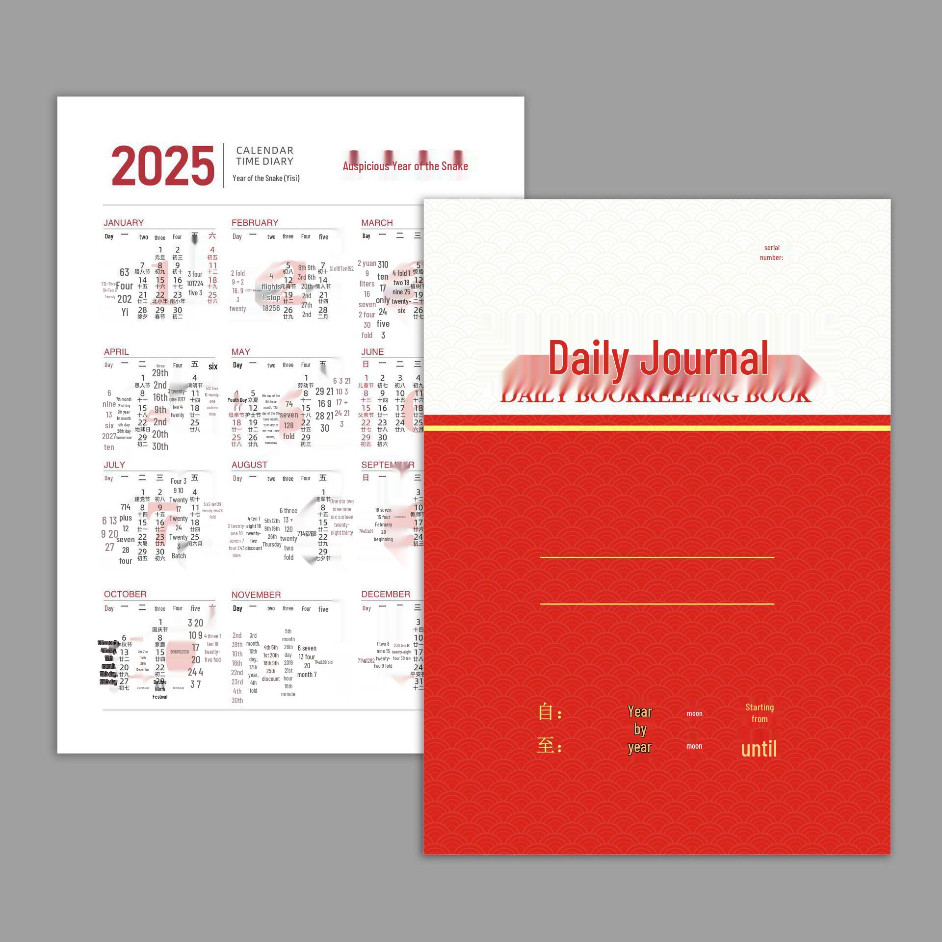 2025 Financial Record & Calendar: Daily Accounting for Family Finances; Customizable