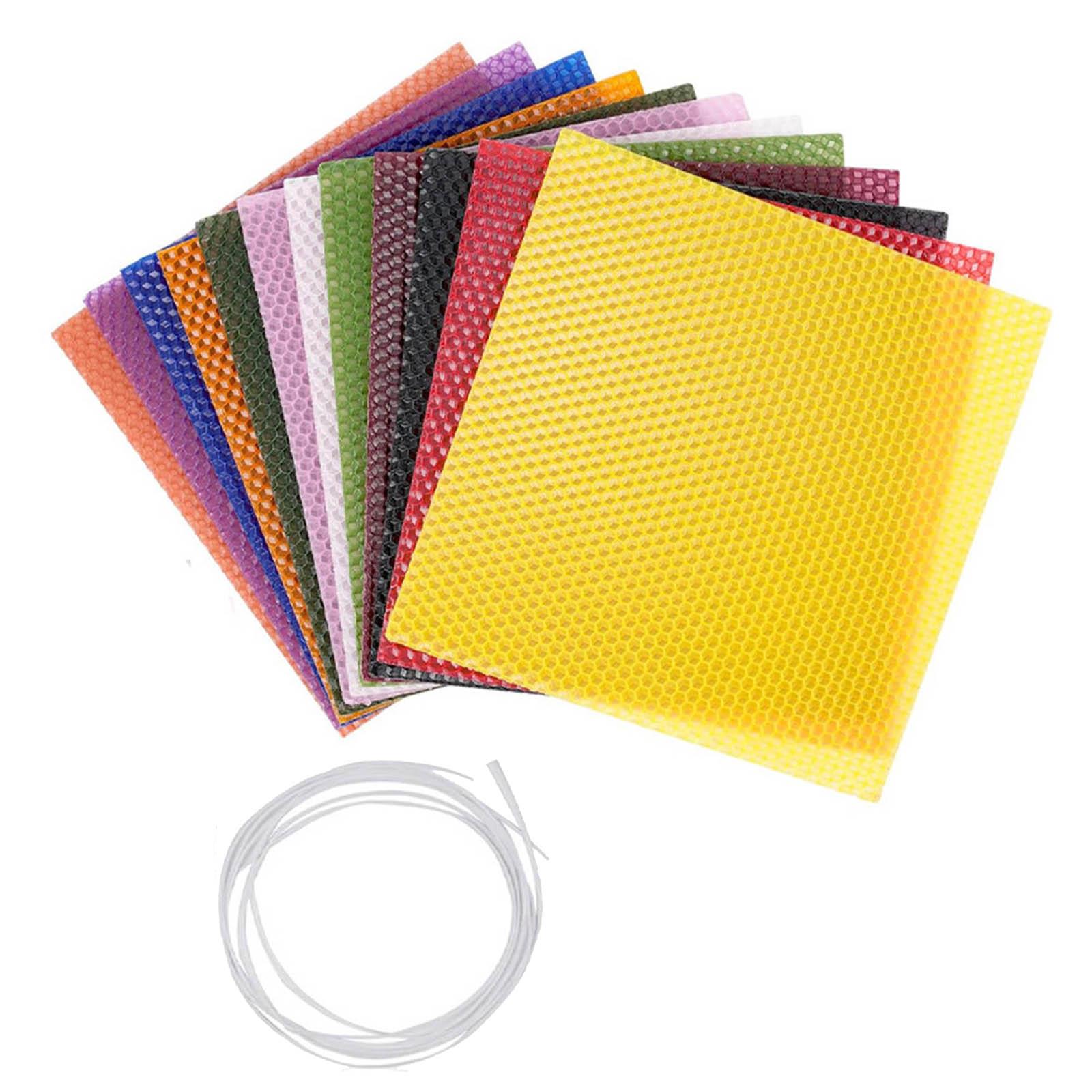 

12 шт. листов пчелиного воска для изготовления свечей, рождественские наборы для изготовления свечей для детей и взрослых, рождественское украшение для свечей, поделки своими руками