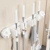 Mop and Broom Wall Mount No-Drill Clip Holder