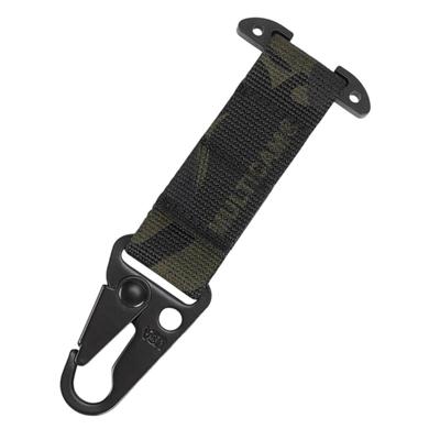 Lunari Carabiner Molle Tactical Strap, System, Hook, Keychain, Hanging, Airsoft, Outdoor, Black/Camouflage (Black/Camouflage)
