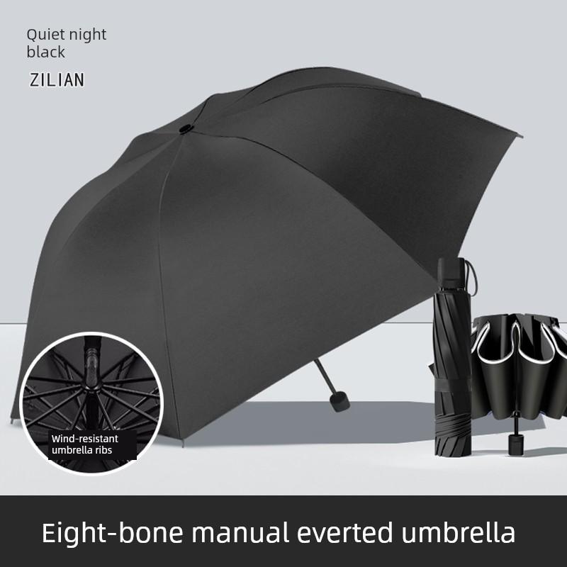 [12-Rib Extra-Large Size] Folding Rainproof Umbrella, Enlarged, Thickened, and Reinforced, Suitable for Three People, Dual-Use for Sun and Rain