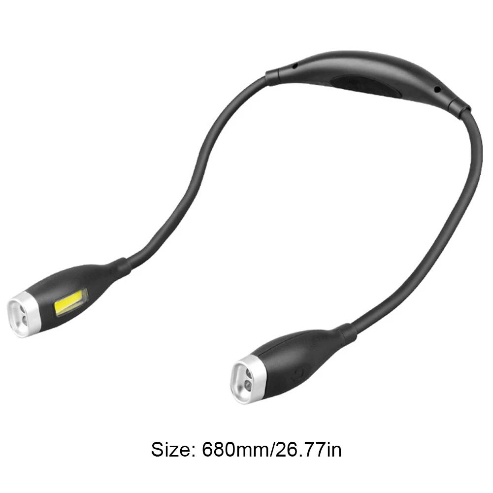 LED Reading Neck Light USB Rechargeable Book Lamp Flexible Arm Reading Book Light Read Neck Lamp Study Reading Night Light
