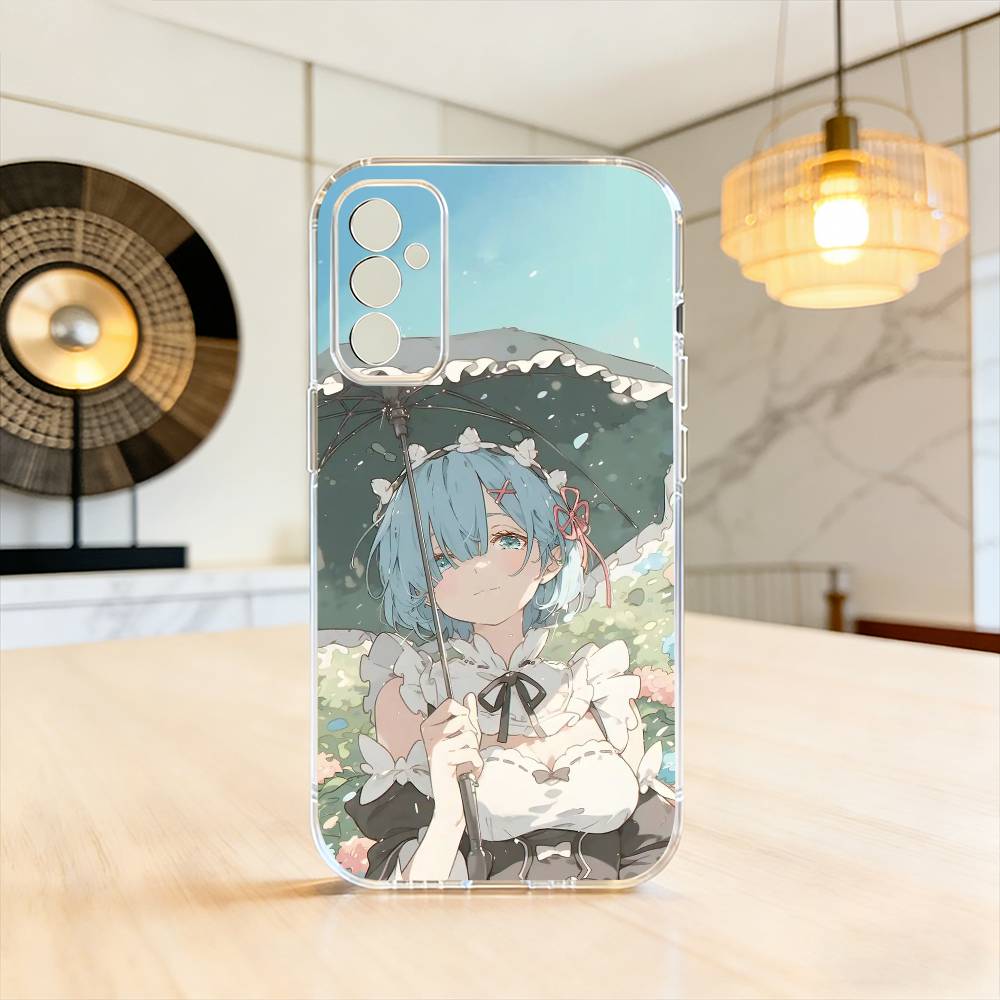 

Чехол для телефона Zero Natsuki Subaru REM для Samsung A10, 12, 20, 21S, 30, 31, 40, 50, 51, 52, 70, 71 Прозрачная крышка Samsung a70