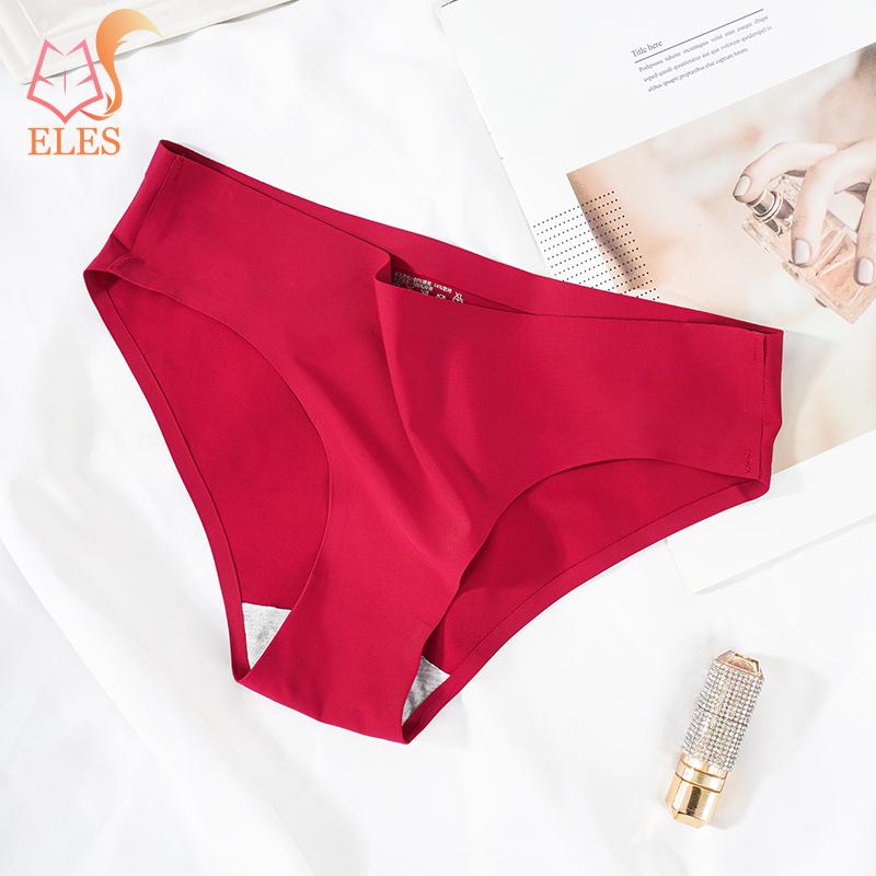 Women's Thong Ice Silk Seamless One-piece Mid-waist Underwear Panties Comfortable Breathable Women's Underwear Knickers Underpants