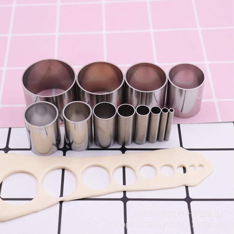 12 STÜCKE Loch Hohlstanzmesser Set, Keramik Punktierung Backen Einrückform Werkzeuge für Polymer Clay Töpferei Handgefertigtes Handwerk