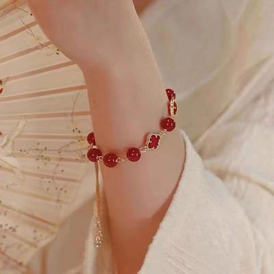 New Lucky Four-Leaf Clover Bracelet Female Ins Niche Design String Gift For Girlfriends