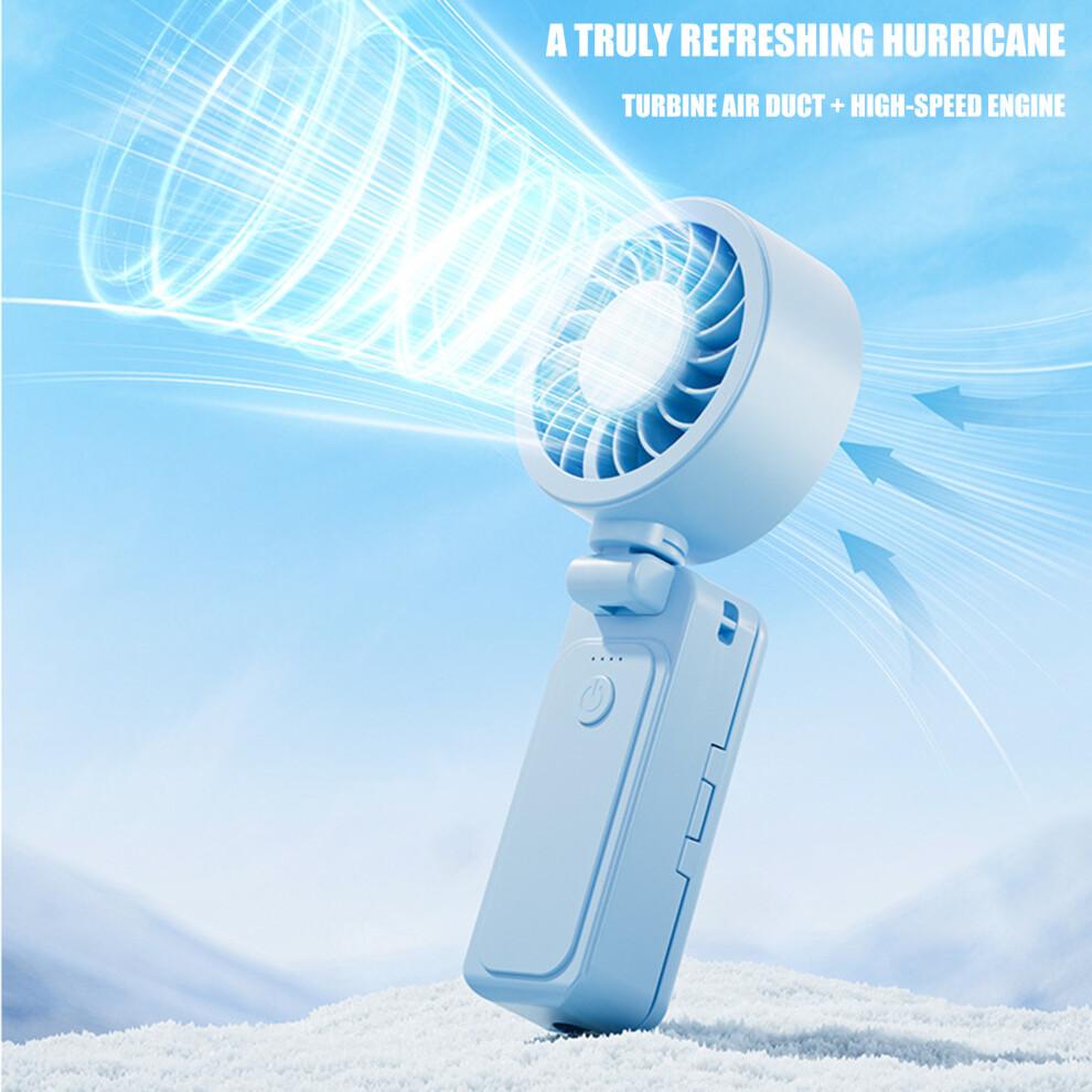 Light Weight Plastic Handheld Fan with Locking Clip-white
