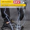 Insulation Shoes Electrician Work Shoes Black Work Shoes with Plastic Toe Cap Anti Puncture Light Weight Safety Shoes for Men