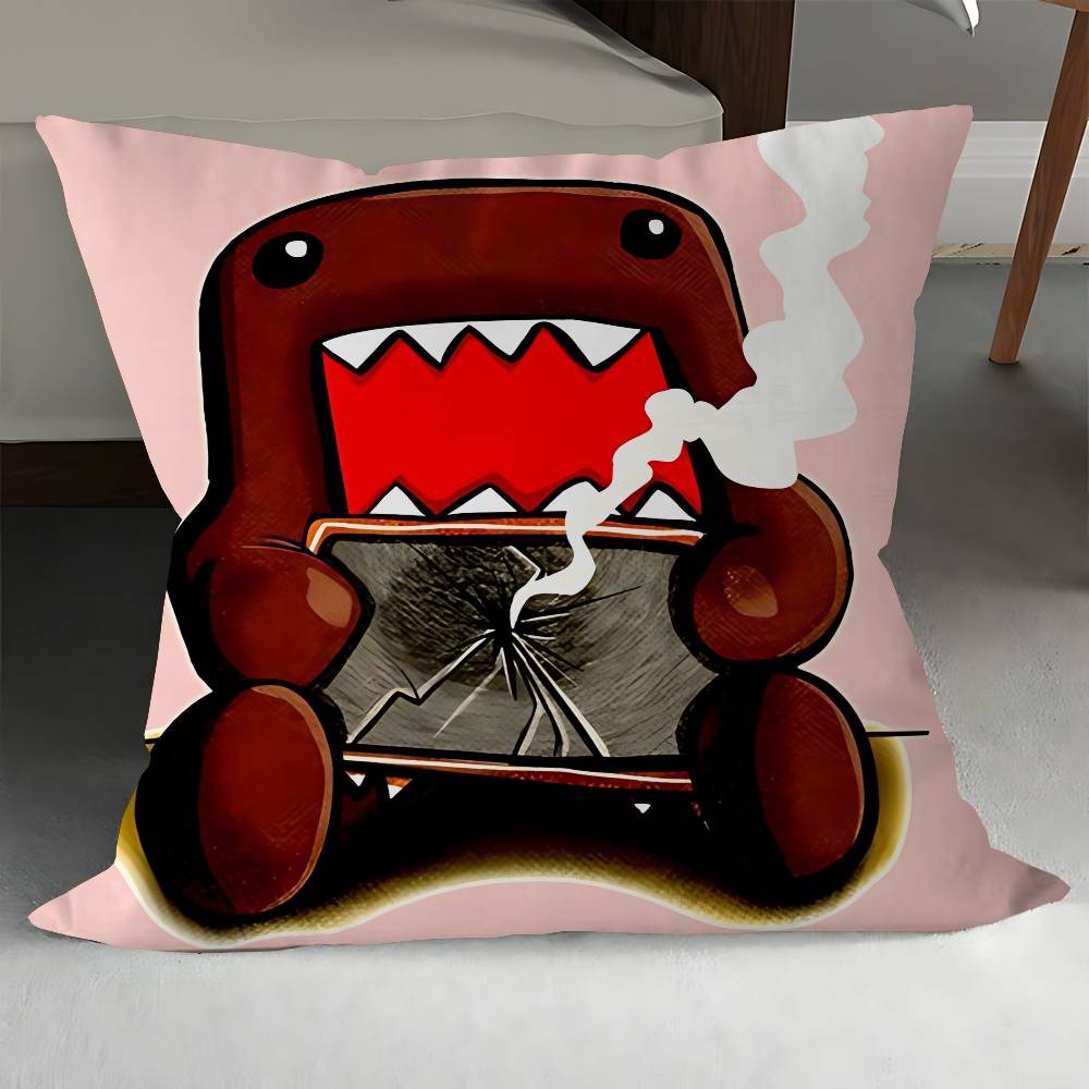Cute Domo Kun Cushion Cover Pillow Cover Decor Pillowcase Printed Cushion Case For Couch
