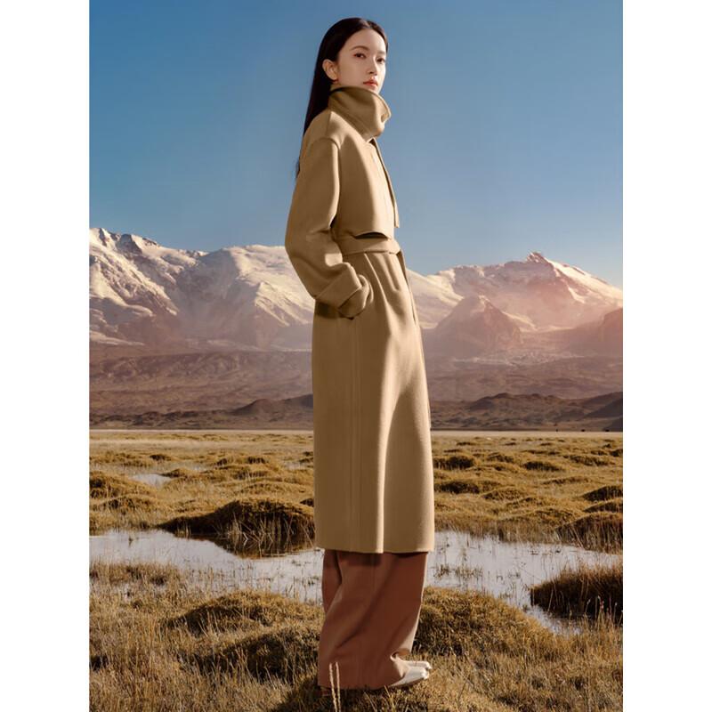 

JUZI Анна Коул Женское двустороннее шерстяное длинное пальто M