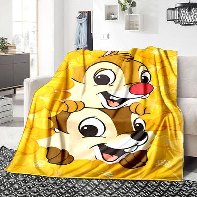 Floral Chipmunk Duo Blanket Soft Throw Blanket For Home Bedroom Bed Sofa Travel Office Solid Christmas Blanket