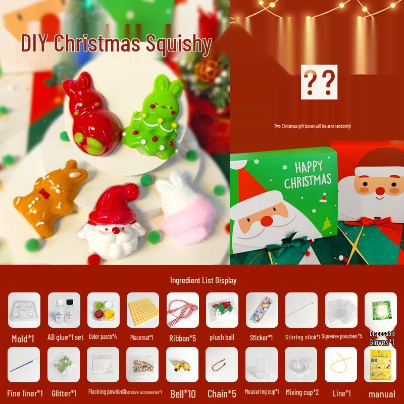 

Рождественский набор клея для детского творчества: Ручная работа, Веселье от щипков, Снятие стресса, Идеальный праздничный подарок для девочек