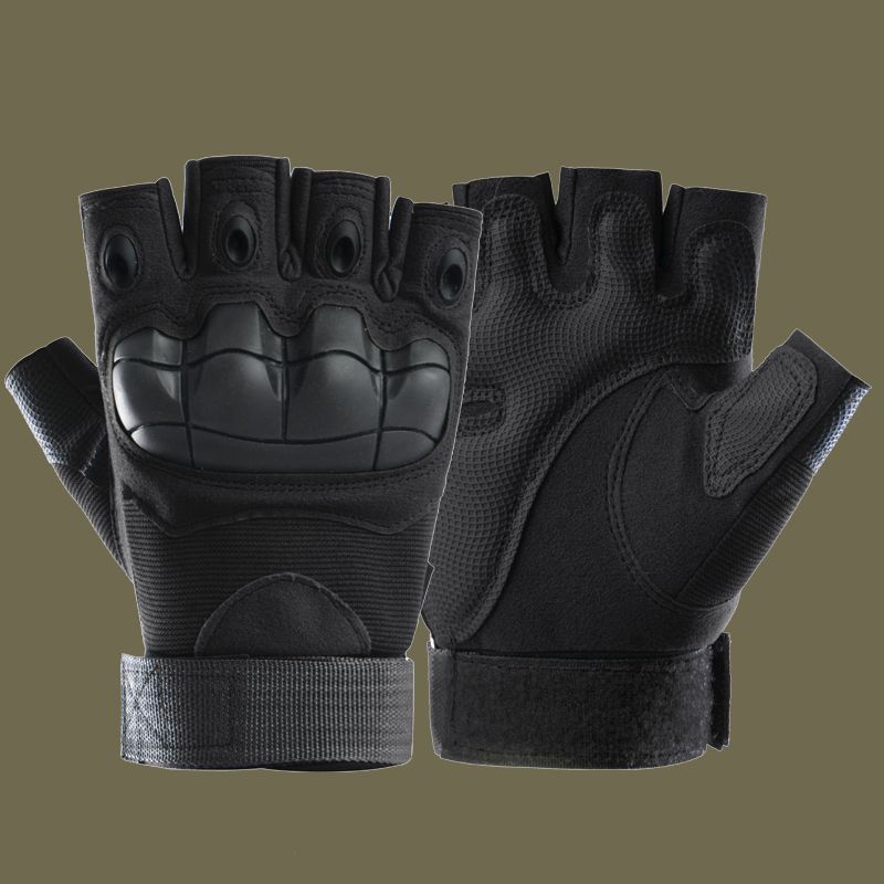 Gloves Men's Long Finger Outdoor Mountaineering Full Finger Wear-Resistant Open Finger Protective Training Riding Motorcycle Half Finger Gloves