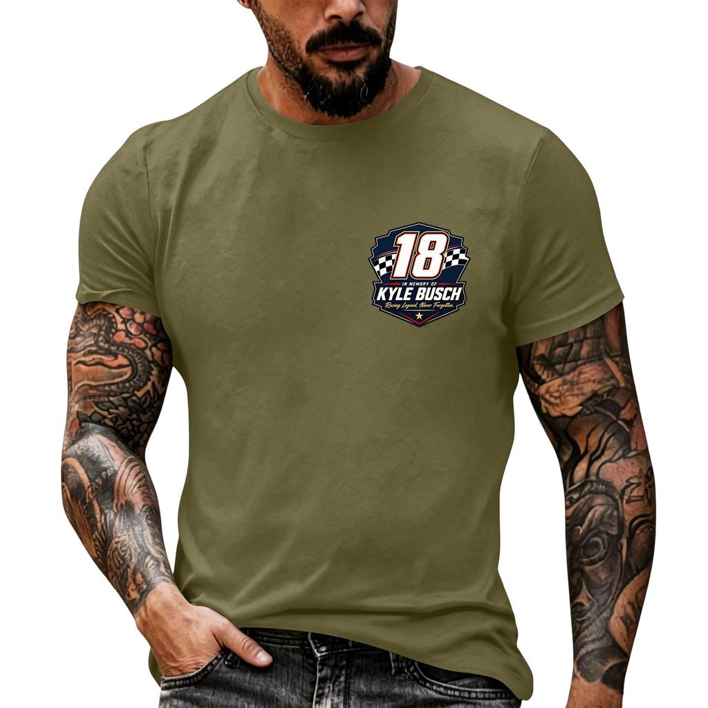 Men's Short Sleeve Graphic T Shirt Racing Inspired Casual Top Vintage Style Motorsport Enthusiast Tee Comfortable Fit