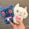 Fuggler Alley Cats Funny Ugly Tooth Monster Keychain Bag Charm Plush Toy Backpack Pendant Strange Dolls Stuffed Peluche Gifts