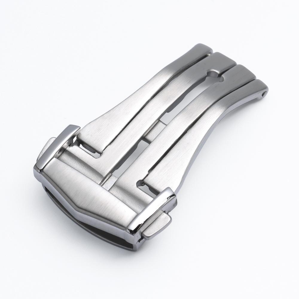 

for Omega 18mm 20mm Butterfly Deployment Watch Buckle 304L Stainless Steel Brushed Buckle Buckle Metal Clasp Silver Watch Button 20mm срібний