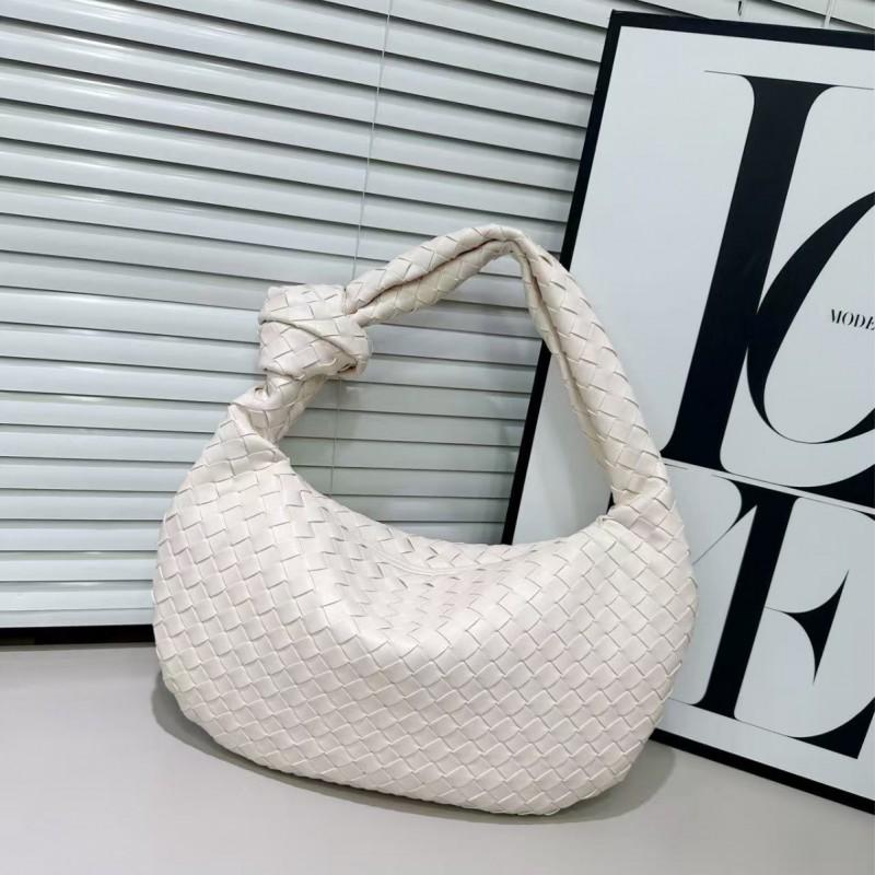 Handwoven Horn-Shaped Crossbody Bag Women Soft PU Woven Shoulder Small Daily Use Tote In 16 Colors