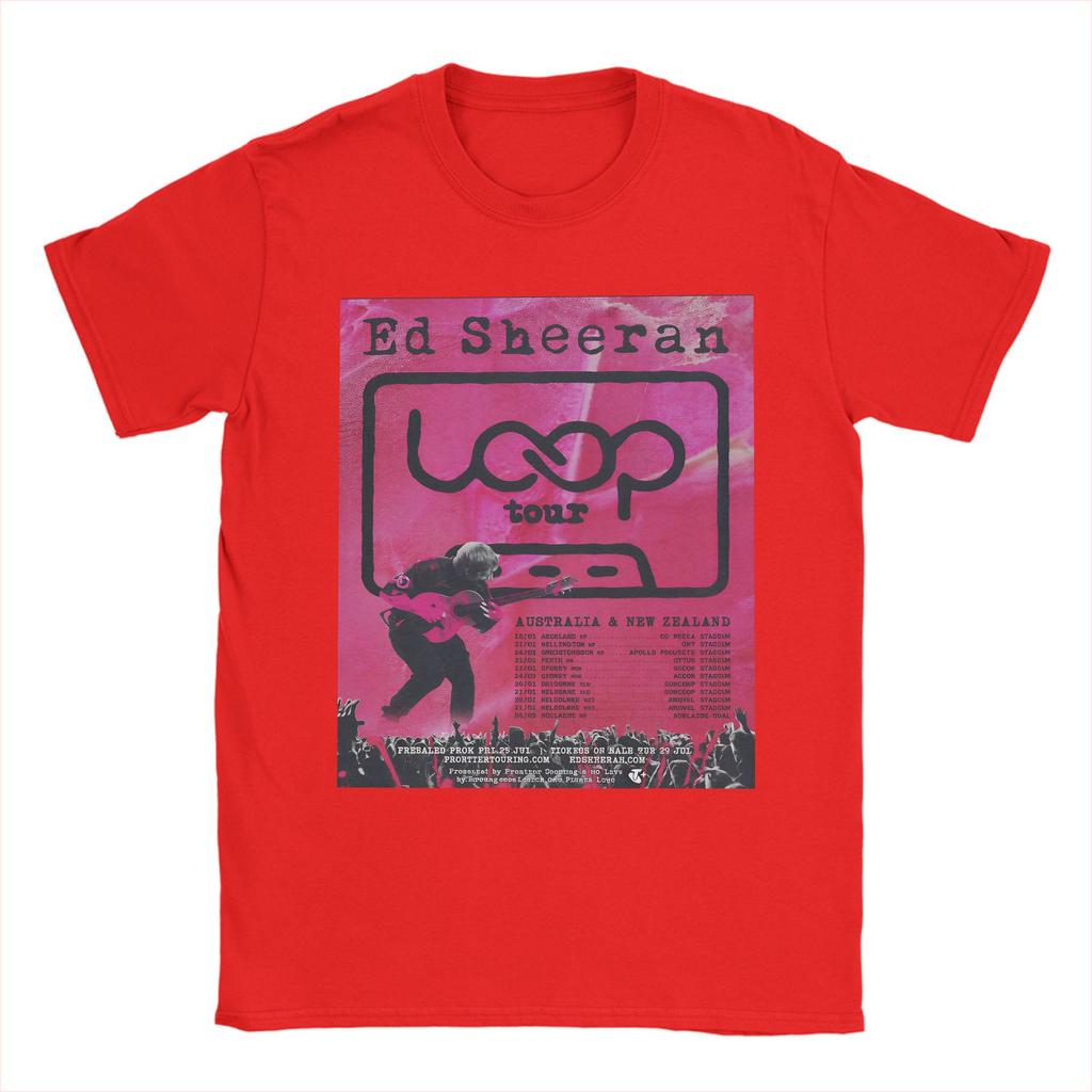 Ed Sheeran Loop Tour 100 Cotton T Shirt For Couple Summer Vintage T Shirts Oneck Leisure Tee Shirt Oversized Design Clothes