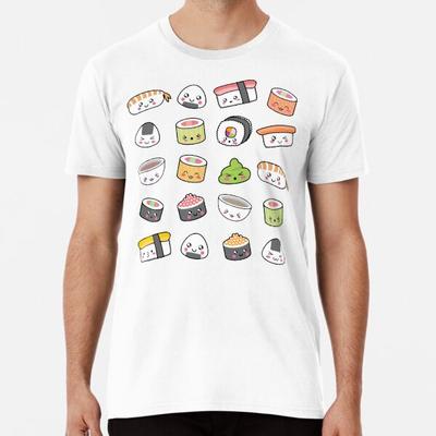 T-shirt con divertente motivo sushi kawaii dalla taglia S alla 5XL Prodotta in AU/USA