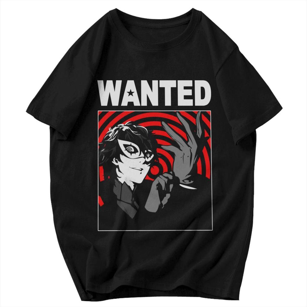 Men T Shirt Persona Game Wanted Joker Pops Y2K Graphic Short Sleeve Unisex Clothing T Shirts