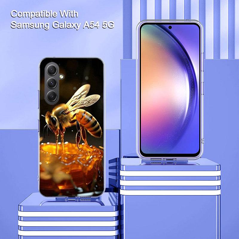 Bees and Honey in the Honeycomb Phone Case for Samsung A16 A26 A36 A56 A17 A37 A57 A07 A06 A02S A03 A04S A05S Galaxy Note 20 10