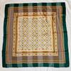 Used Valentino Large Scarf, Jewel Print, Classical Design, Green Tones