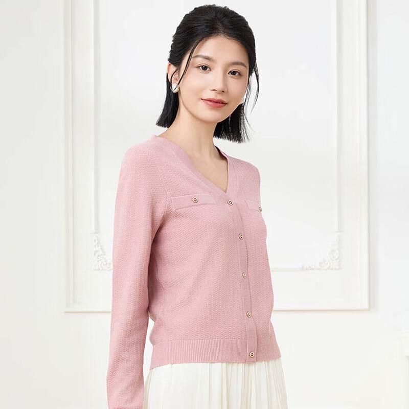 JESSIE Women's V-Neck Button-Front Knit Sweater