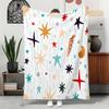 Blau-Weiß Gänseblümchen Gelbes Zentrum Wiederholung Flanelldecke Für Retro Schlafzimmer Dekor Leichte Plüsch Überwurfdecke Abdeckung