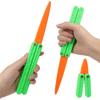 Plastic Carrot Fidget Toy, Novelty Flip Stress Relief Toy, 100% Plastic Safe Kids Play Gift, No Sharp Edge