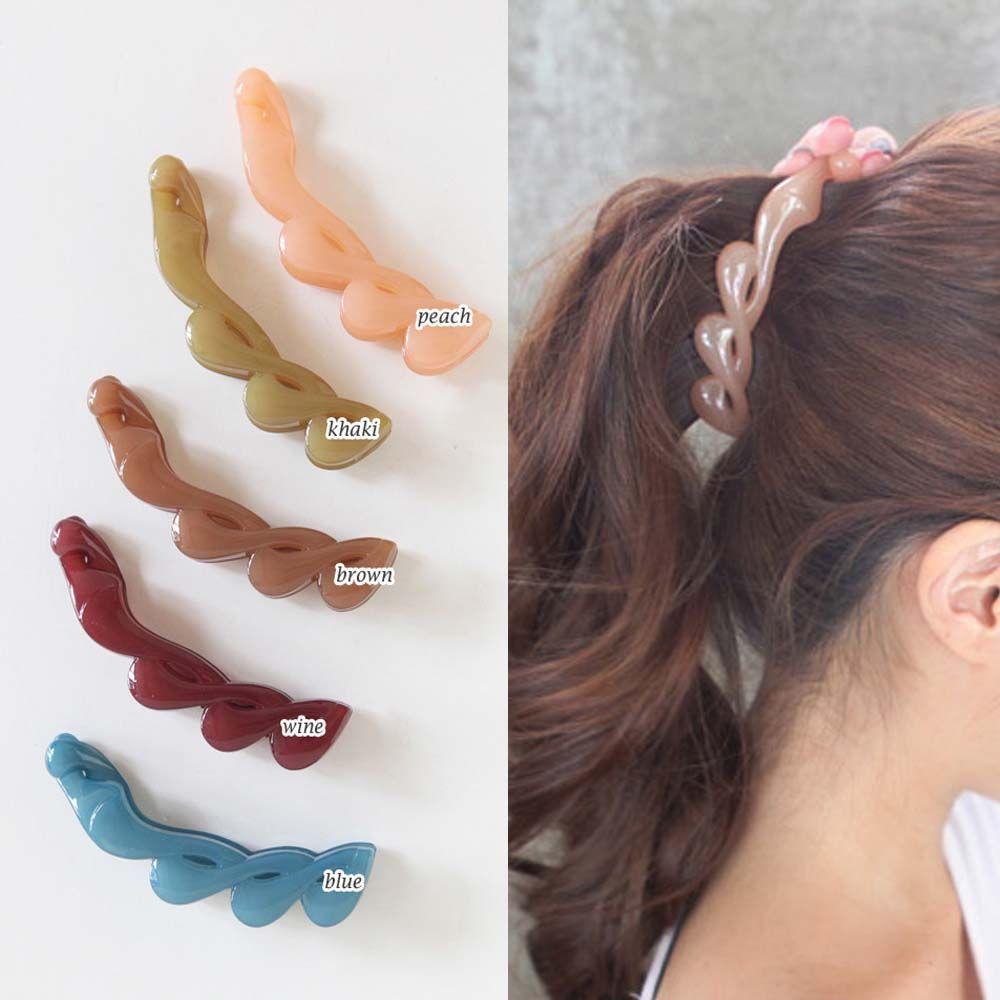 

Temperament Korea Style Girls Banana Hair Hairpin Vertical Clamp Ponytail Clip Headwear Accessories