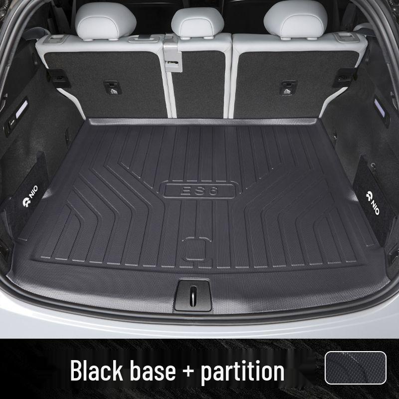 Compatible with 25 NIO ES6 models: TPE trunk mat, tailgate mat, door sill mat, and trunk cover.
