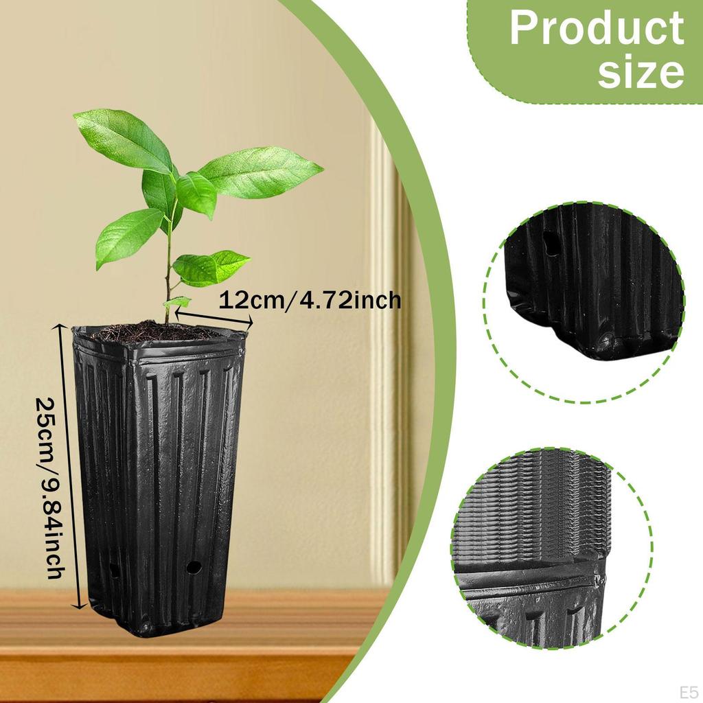 30 Pieces Nursery Planter Tall Deep Tree Pot Growing Reusable Vegetables Sturdy Convenient Versatile