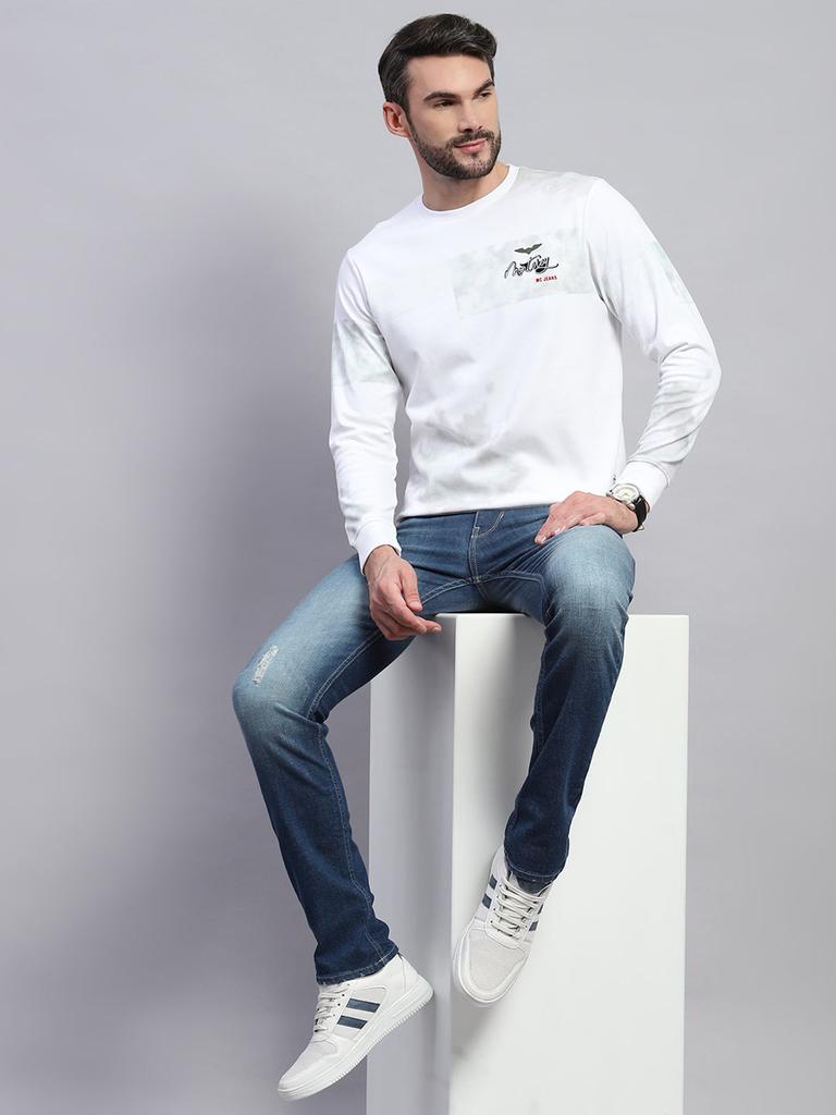 Monte Carlo Men Regular Fit White Tshirt
