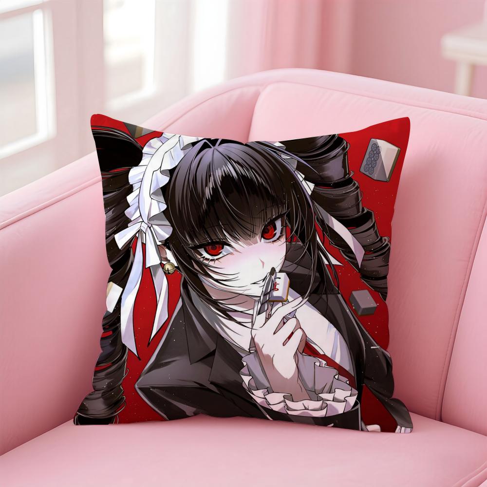 Mystery Anime DDanganronpa Cushion Cover Pillowcase Short Plush Invisible zipper Room Sofa Cushion Cover