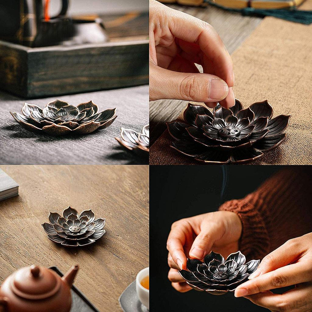 Burner, Lotus Holder with Detachable Buddhist Home Fragrance Decor