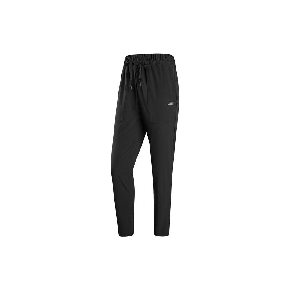 Skechers Sports Series Solid Mid-Rise Sports Pants Women Pants Carbon-Black P323W015-0018 M