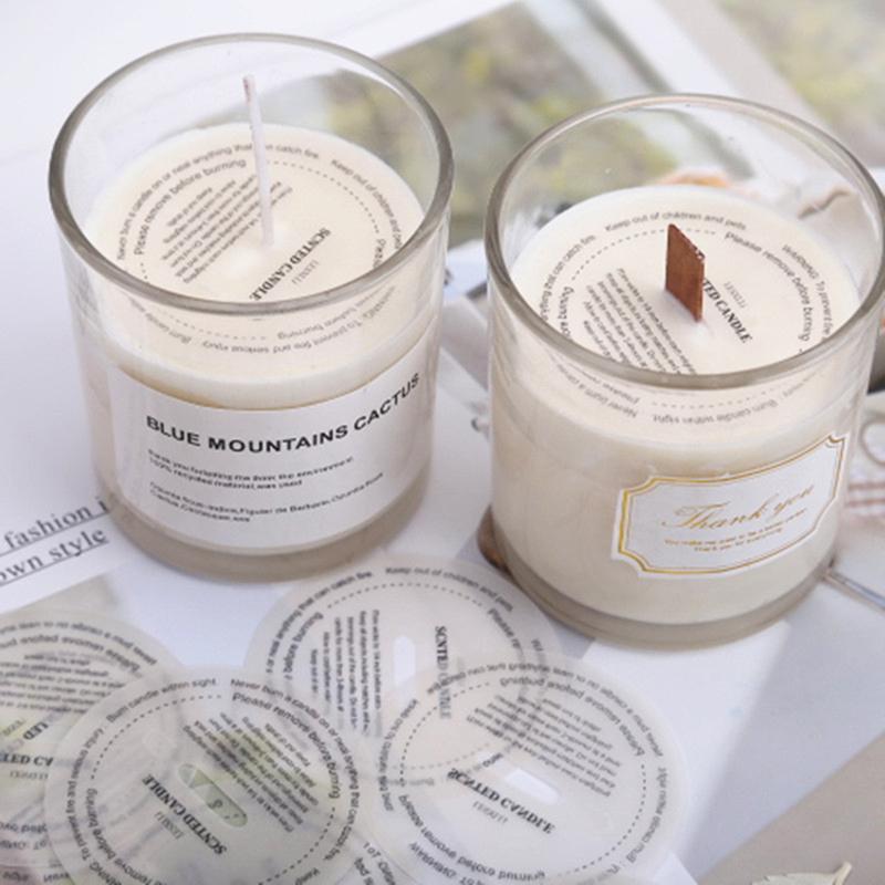 10Pcs Diy Handmade Candle Sticker Cup Labels Dustproof Paper For Scented Candles