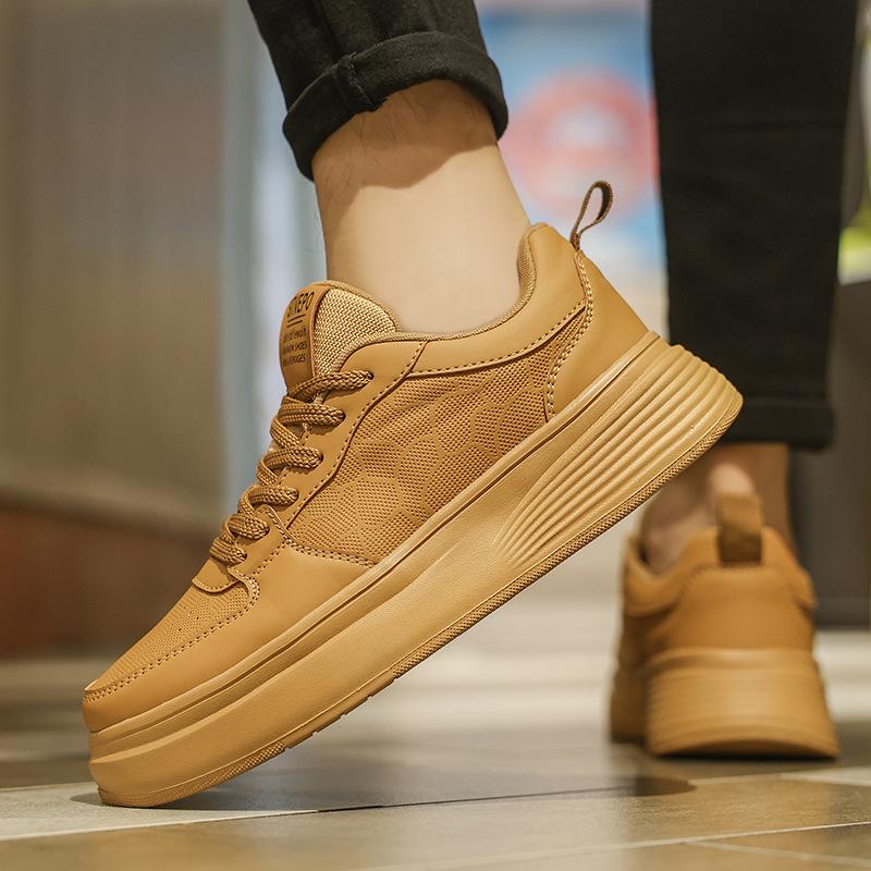 Comfortable soft-soled thick-soled Forrest Gump casual board shoes can be worn in all seasons, lace-up classic little white board shoes