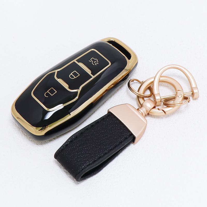 Auto Keyless Fob Shell For Ford S-Max Explorer Ranger F-150 Mondeo Galaxy 3 Button Tpu Car Remote Key Cover Case Protector