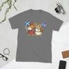 Awesome Scottish Greek Roots Scotland Greece Flag Tshirts For Unisex Round Collar Cotton T Shirt Short Sleeve Tee Shirt New Tops