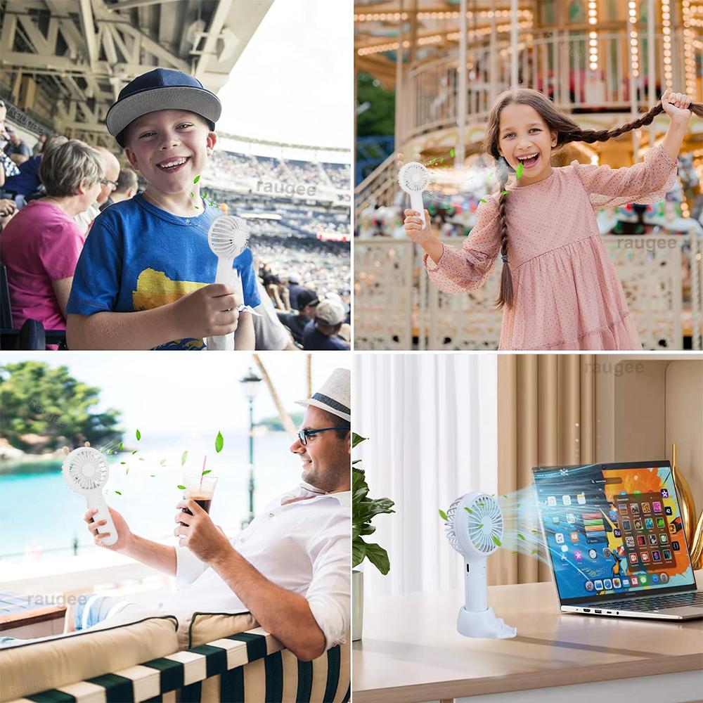 Portable Mini Handheld Fan Small Handy Fan For Outdoor Mini Desk Fan USB Rechargerable Hand Fan Student Desktop Table Fan