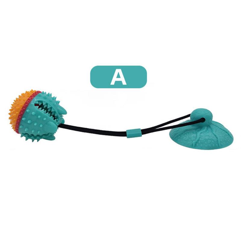 Dog Suction Cup Chew Toy: Sounding Pull Ball & Food Dispensing for Puppies